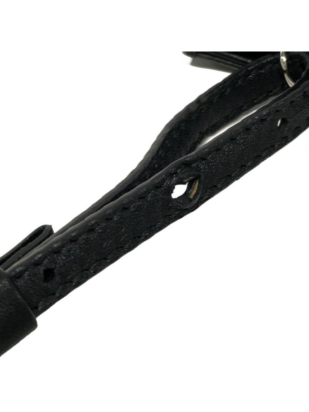 Balenciaga Shoulder Bag Navy Pochette Black Leather - Picture 13 of 15